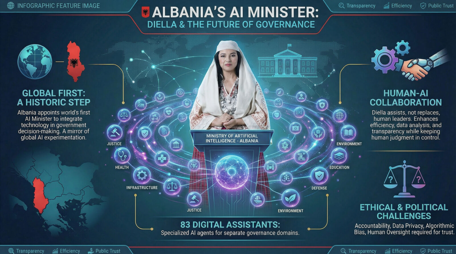 Albania appoints an artificial intelligence minister to lead digital transformation and AI-driven governance reforms