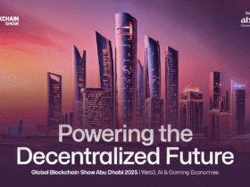 Infographic highlighting Global Blockchain Show 2026 in Riyadh and its role as a hub for blockchain, Web3, and decentralized innovation
