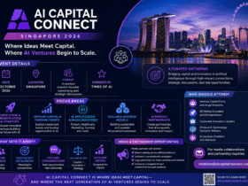 AI Capital Connect Singapore 2026 event infographic featuring AI startups, investors, funding, networking, and strategic partnerships