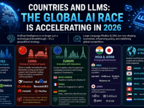 Global AI race showing countries and leading LLMs in 2026