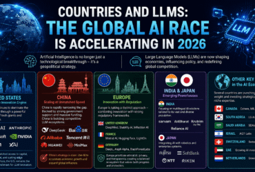 Global AI race showing countries and leading LLMs in 2026