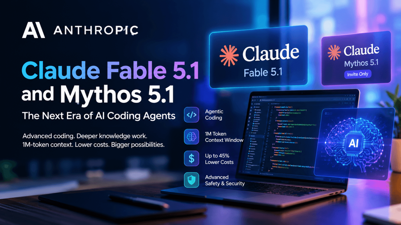Claude Fable 5.1 and Mythos 5.1 advanced AI coding agents