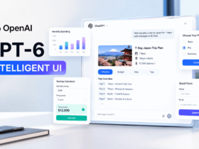GPT-6 Intelligent UI with interactive charts, forms, and AI tools.
