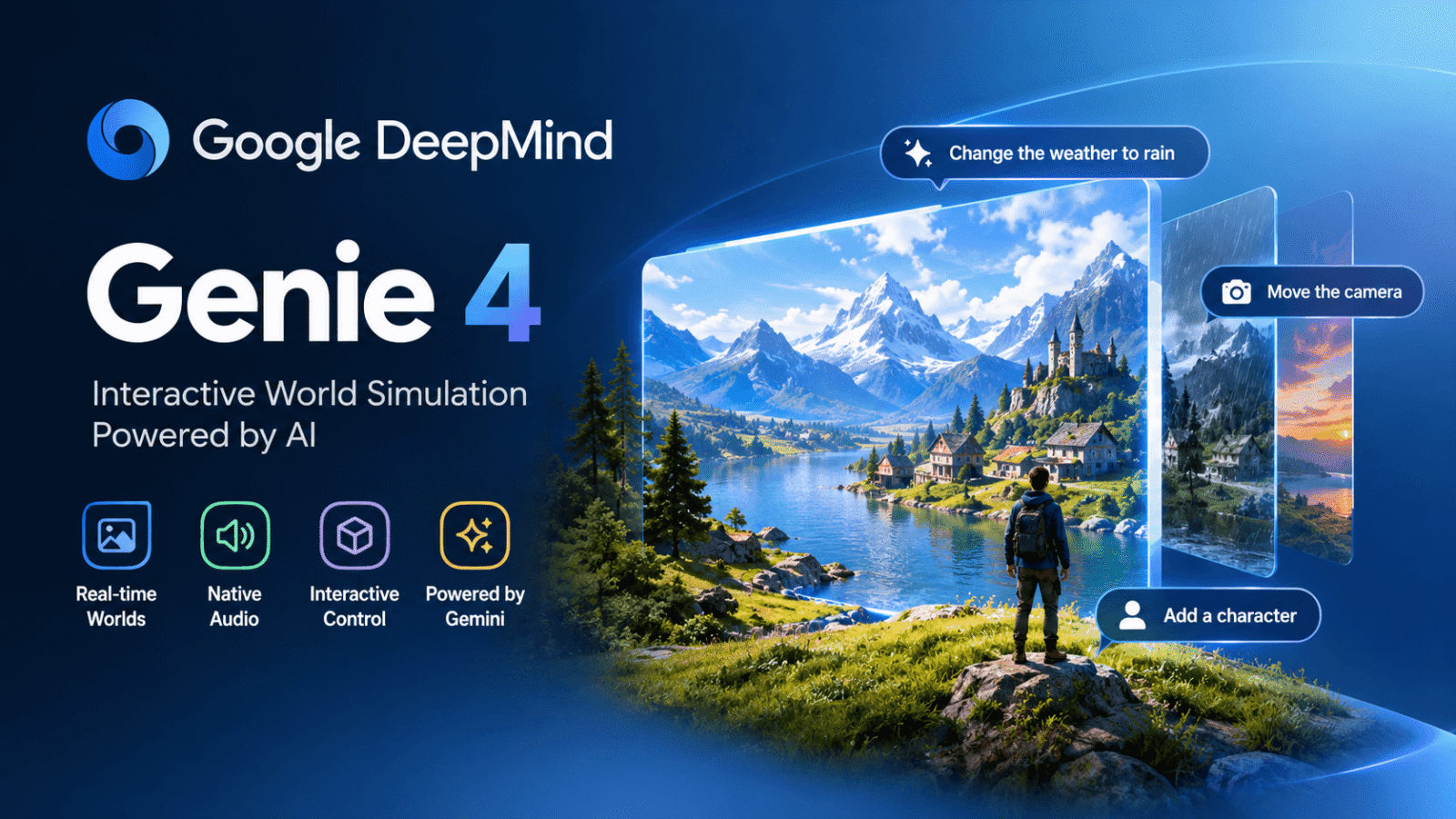 Google DeepMind Genie 4 creating interactive AI-generated virtual worlds