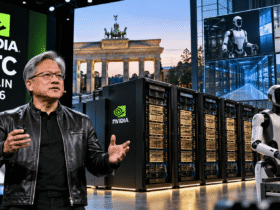 NVIDIA GTC Berlin 2026 showcasing AI infrastructure, Vera Rubin DSX POD, AI agents, and robotics.