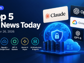 Top 5 AI news featuring Claude security, OpenAI and Google Cloud, GPT-6 updates, Gemini 4 Argon, and AI infrastructure.