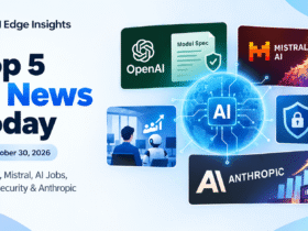 Top 5 AI news October 30, 2026 featuring OpenAI, Mistral AI, AI jobs, agent security and Anthropic IPO.